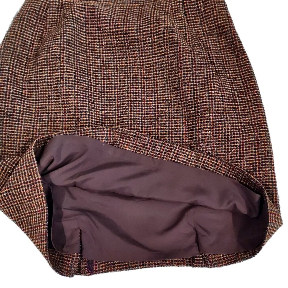 Skirt Emanuel Ungaro Parallele Paris Vintage Bling Brown Size S Made in Italy - Picture 3 of 9